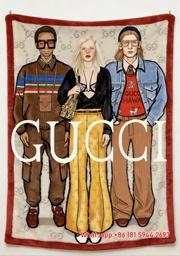 Gucci Retro Trio Tapestry Throw Blankets IMG_2940